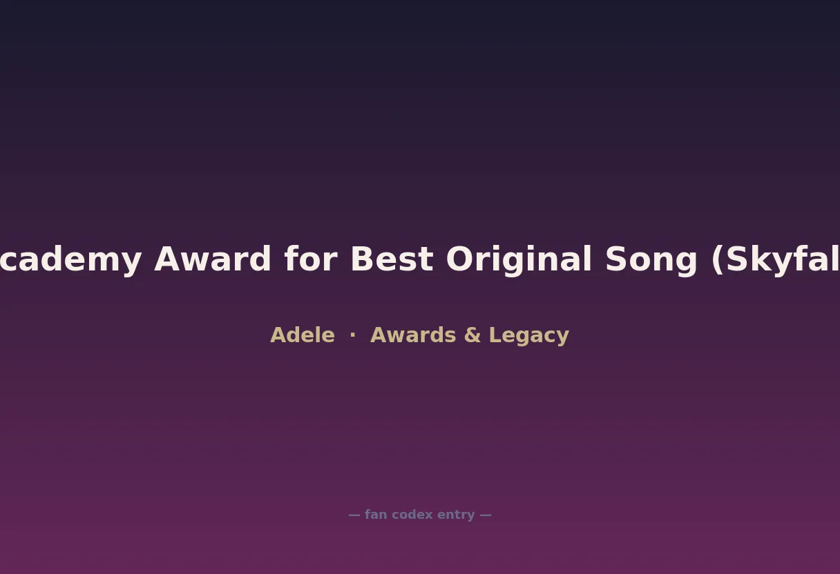 Academy Award for Best Original Song (Skyfall)