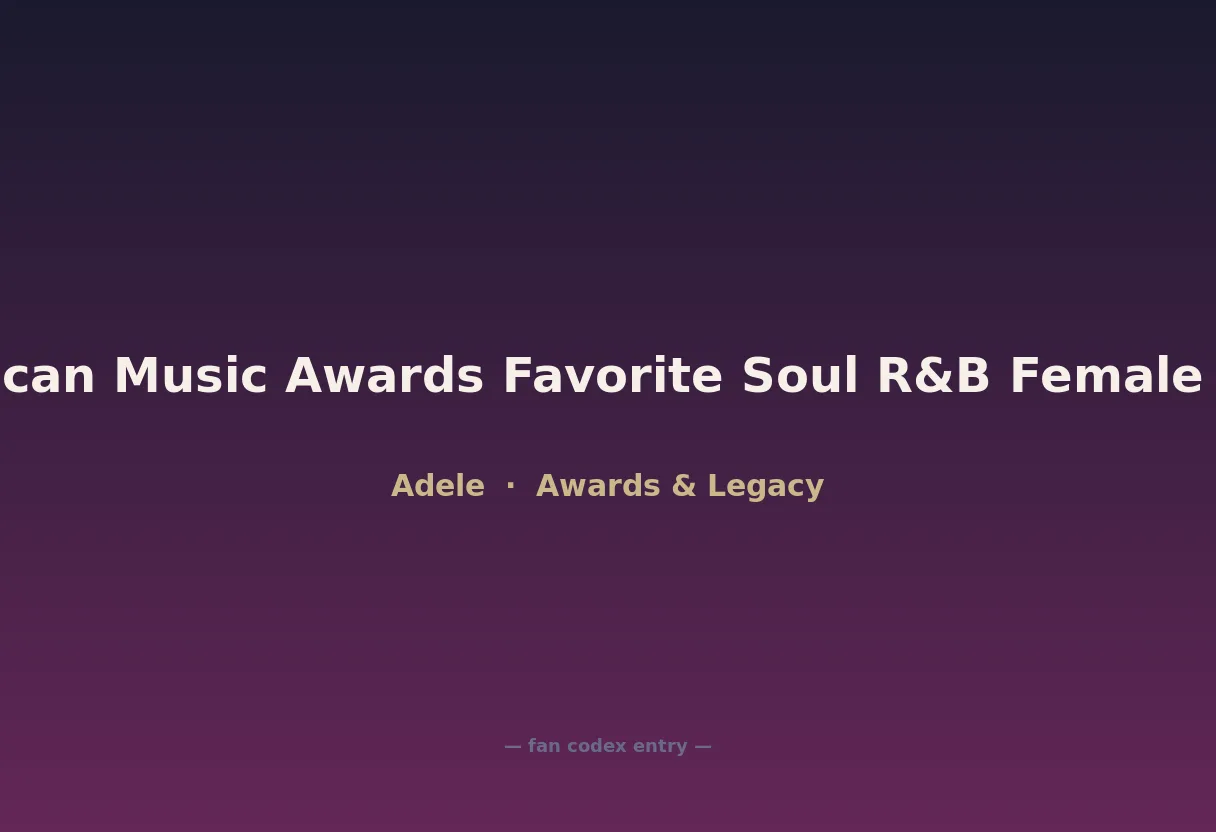 American Music Awards Favorite Soul R&B Female Artist