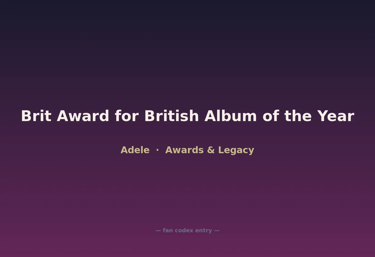 Brit Award for British Album of the Year