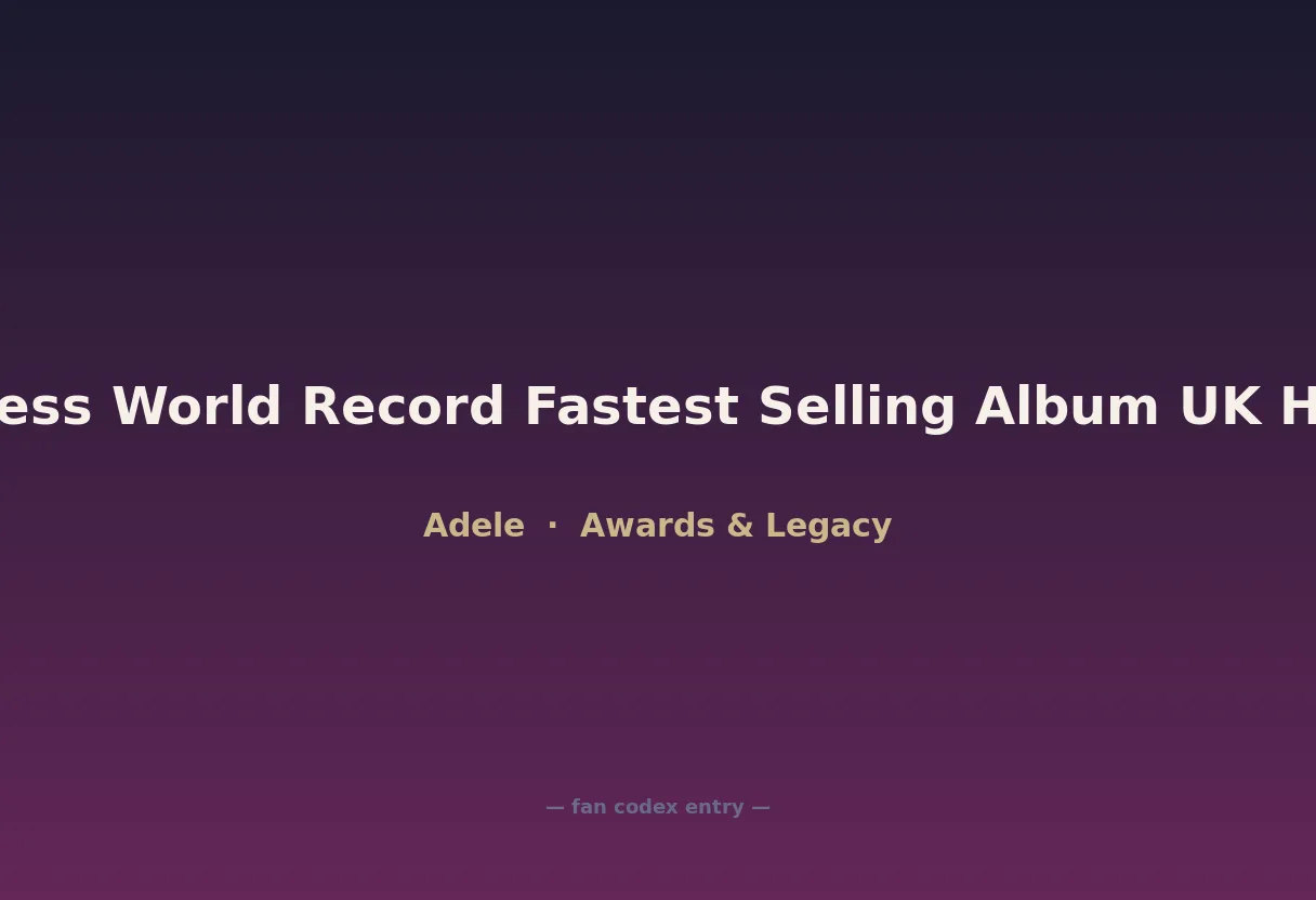 Guinness World Record Fastest Selling Album UK History