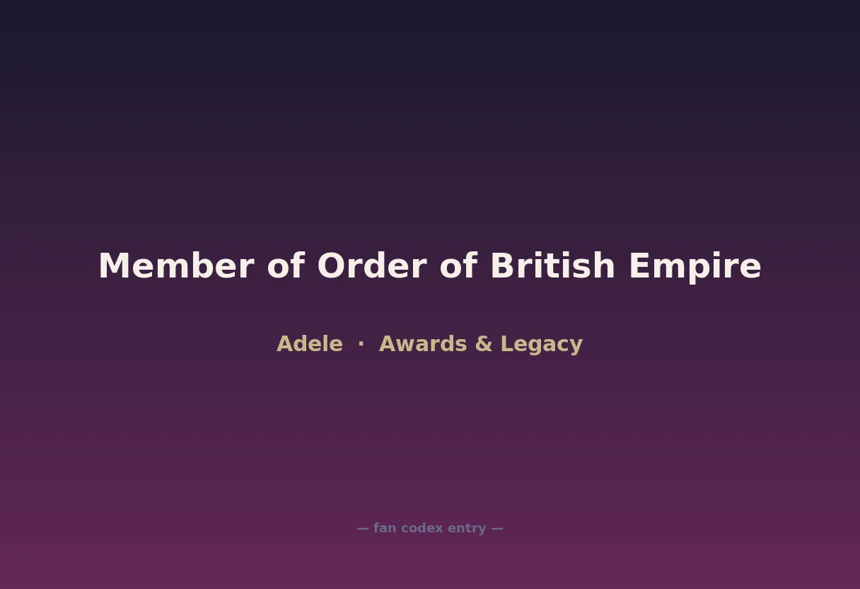 Member of Order of British Empire