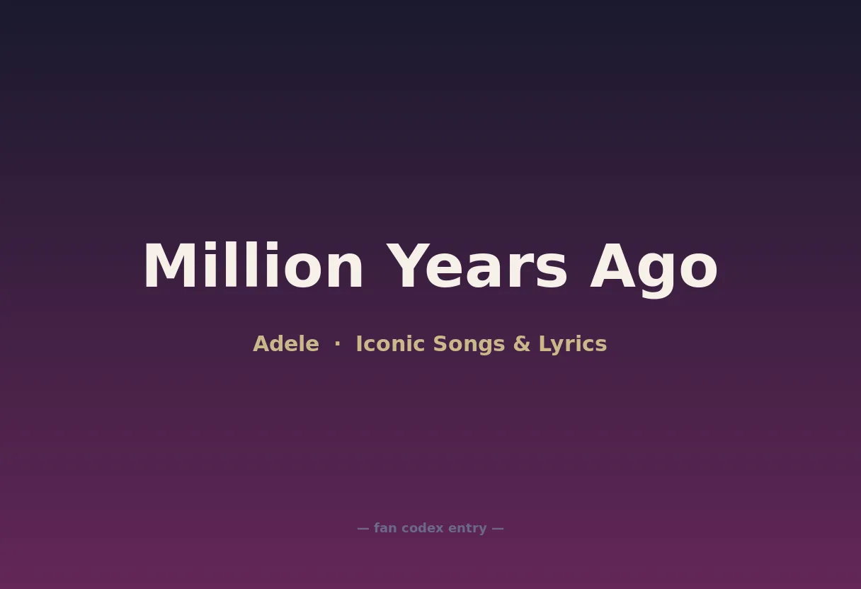 Million Years Ago