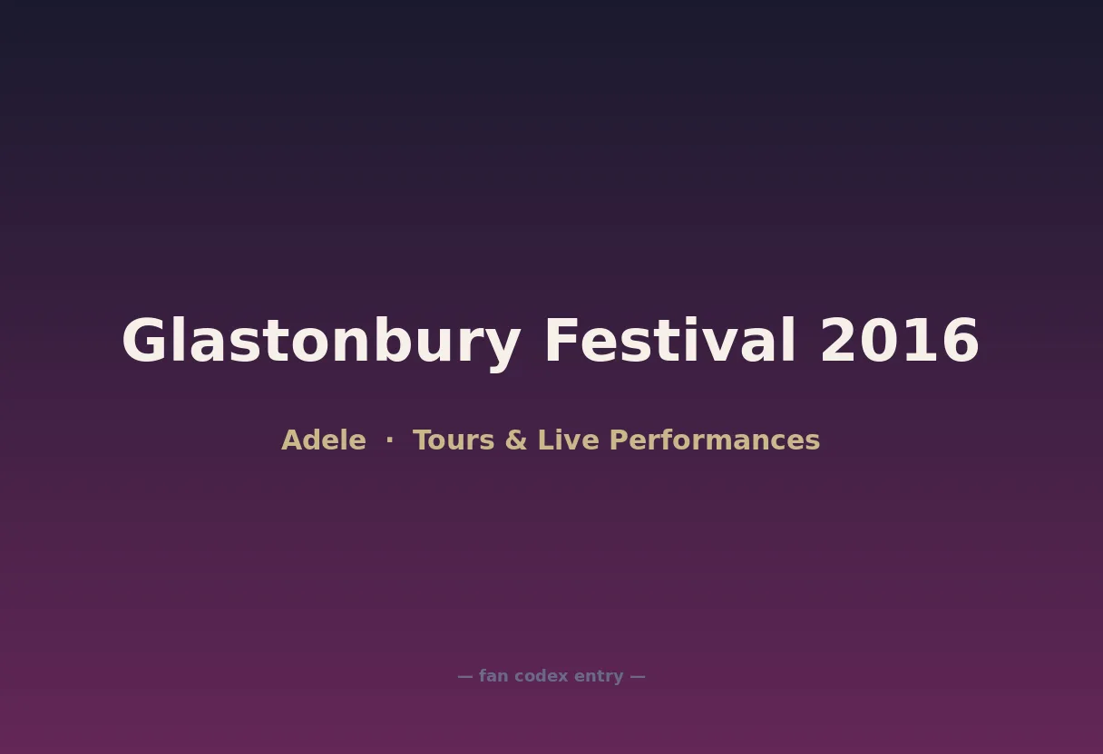 Glastonbury Festival 2016
