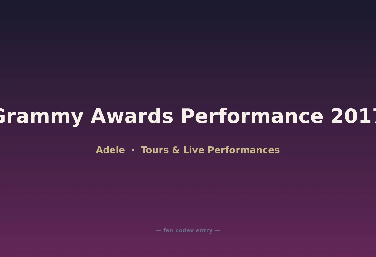 Grammy Awards Performance 2017
