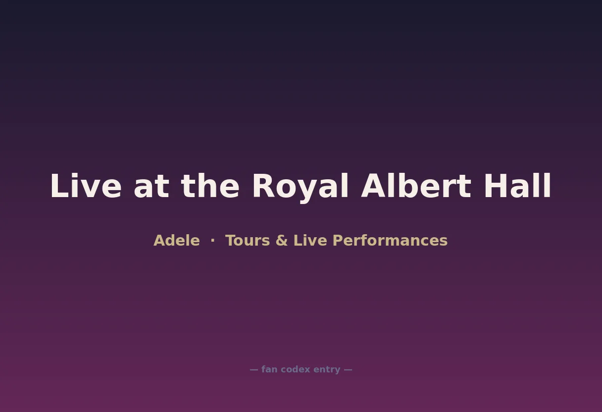 Live at the Royal Albert Hall
